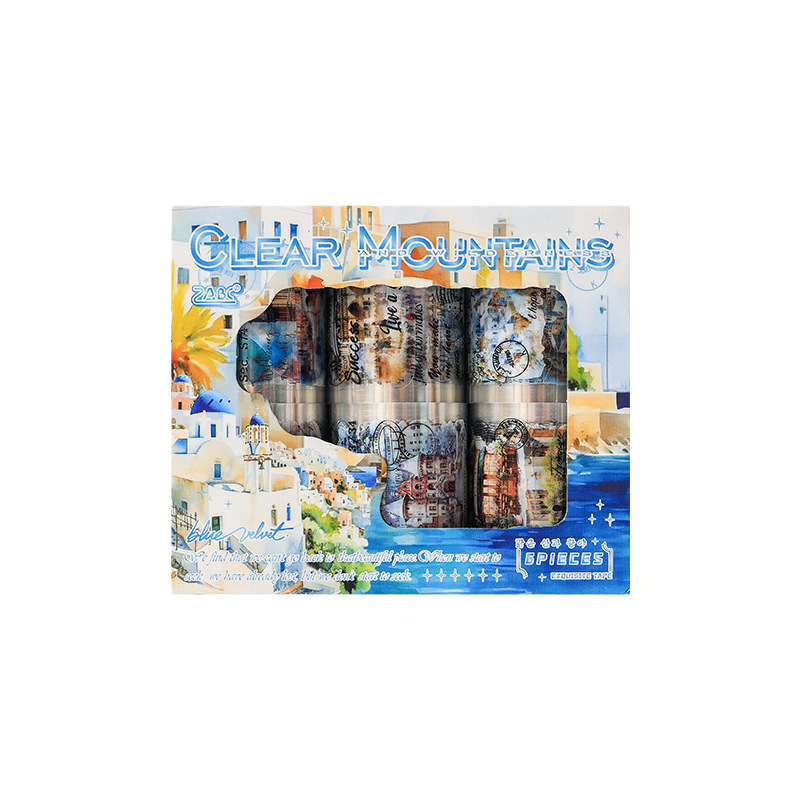 Σετ διαφανούς, αδιάβροχης ταινίας PET για DIY ημερολόγιο με αυτοκόλλητα ευρωπαϊκής ρετρό αρχιτεκτονικής