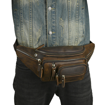 Ανδρική τσάντα θώρακα 379, γνήσιο δέρμα βοδινού, αντι-κλοπή, επένδυση πολυεστέρα-βαμβάκι, κατάλληλη για ελεύθερα ταξίδια