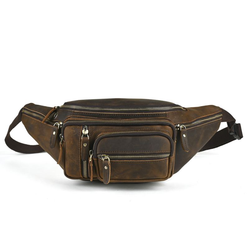 Ανδρική τσάντα θώρακα 379, γνήσιο δέρμα βοδινού, αντι-κλοπή, επένδυση πολυεστέρα-βαμβάκι, κατάλληλη για ελεύθερα ταξίδια