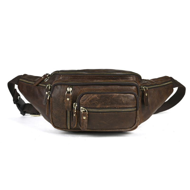 Ανδρική τσάντα θώρακα 379, γνήσιο δέρμα βοδινού, αντι-κλοπή, επένδυση πολυεστέρα-βαμβάκι, κατάλληλη για ελεύθερα ταξίδια