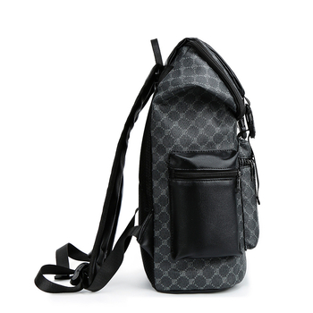 Unisex PU σακίδιο με καρό μοτίβο, κάτω από 20 L, χωράει 10 ιντσών φορητό υπολογιστή