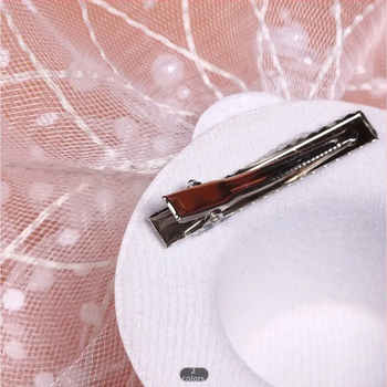 Κεφαλοφόρι από δίχτυ, νυφικό πέπλο, χειροποίητο κλιπ μαλλιών τύπου duckbill, ρετρό στυλ της Δημοκρατίας της Κίνας