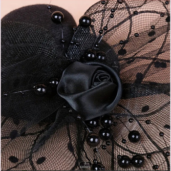 Κεφαλοφόρι από δίχτυ, νυφικό πέπλο, χειροποίητο κλιπ μαλλιών τύπου duckbill, ρετρό στυλ της Δημοκρατίας της Κίνας