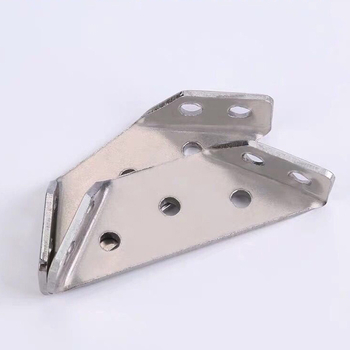 Nerđajući čelični kutni nosač za ormariće, trostruki 90° fiksni, model 020, za namještaj i police, moderni minimalistički stil