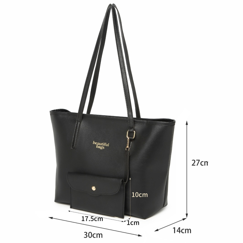 Τσάντα Tote από PU, αστικός μινιμαλιστικός σχεδιασμός, μαγνητικό κούμπωμα, επένδυση πολυεστέρα, εσωτερικές τσέπες με φερμουάρ και θήκη κινητού — Άνοιξη 2025