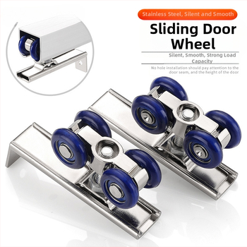 Дървена ролка за плъзгащи врати на гардероб — лека, безшумна, водач за релсата