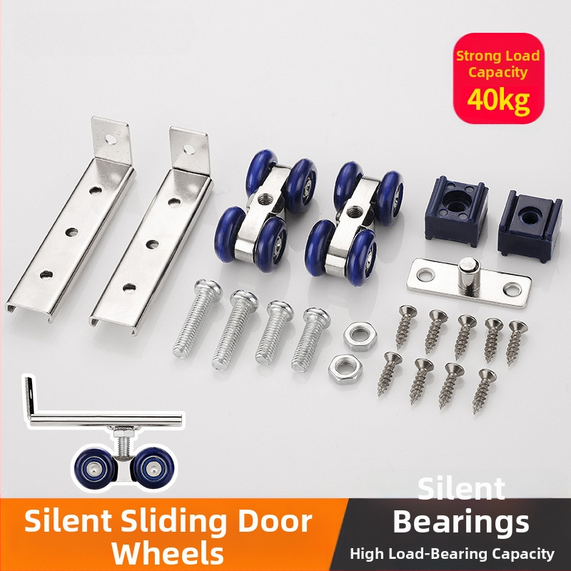 Дървена ролка за плъзгащи врати на гардероб — лека, безшумна, водач за релсата