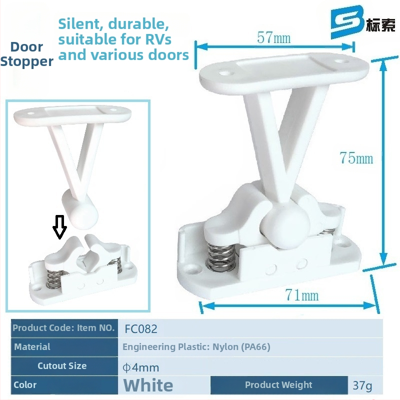 Bonso FC082 T-typ posilnený nylonový klip dverí pre RV dvere a okná