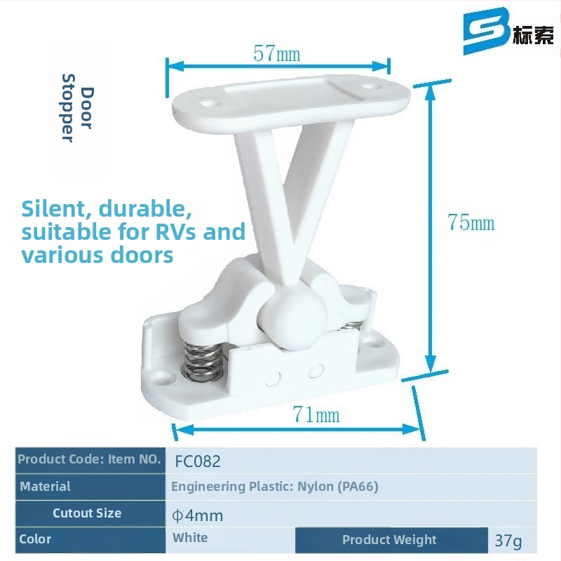 Bonso FC082 T-typ posilnený nylonový klip dverí pre RV dvere a okná