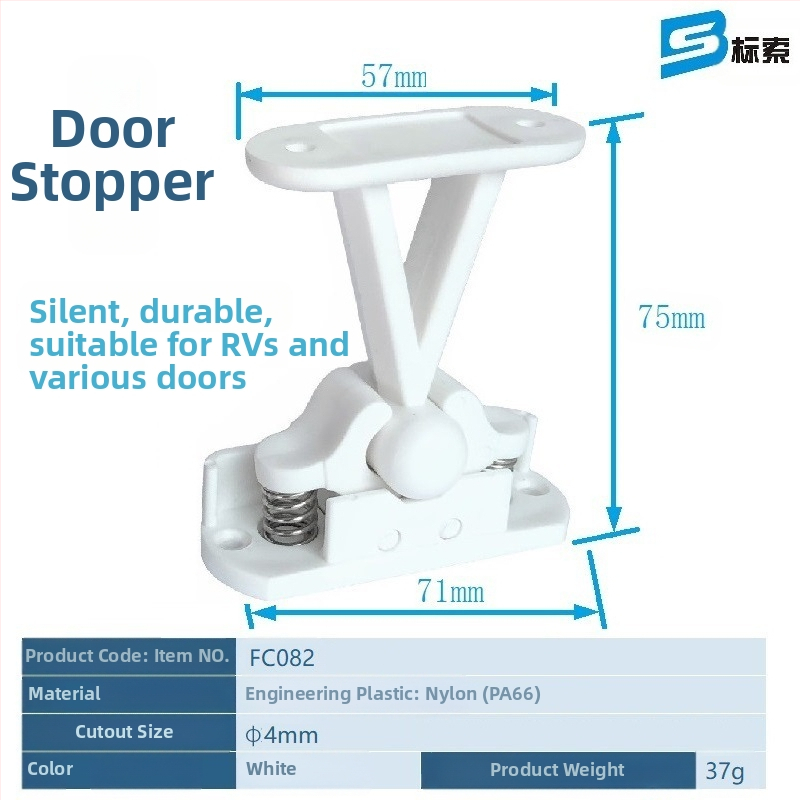 Bonso FC082 T-typ posilnený nylonový klip dverí pre RV dvere a okná