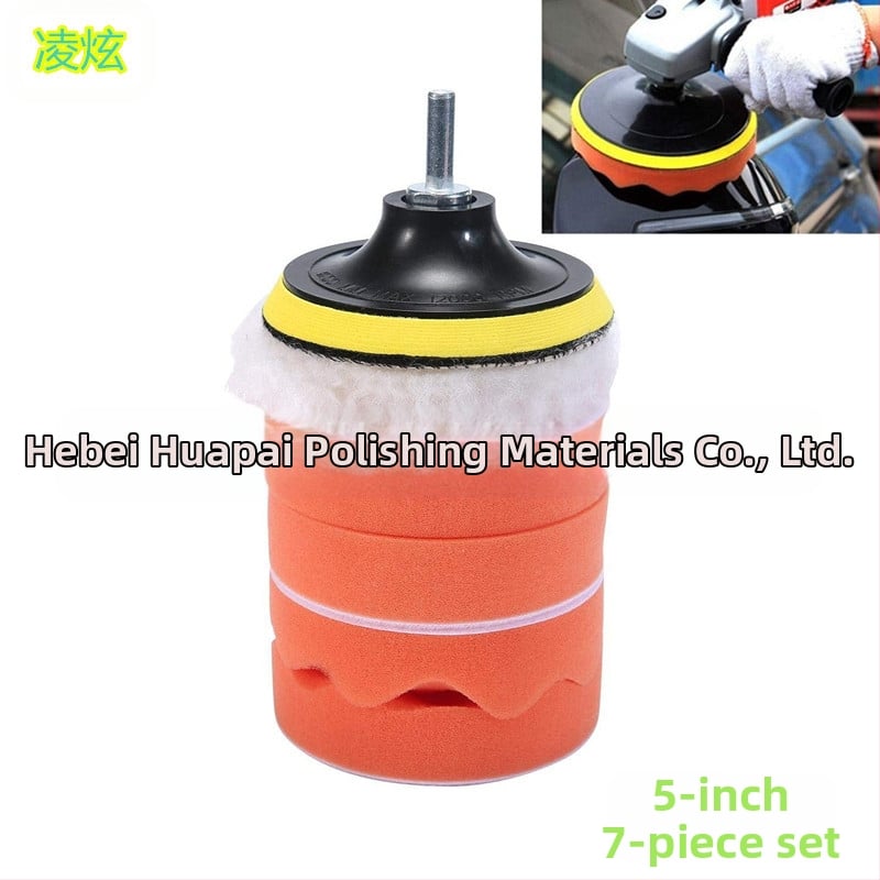 Automobilio poliravimo kempinių diskų rinkinys — nugarinis veliūras, medžiaga: kempinė, kietumas 20, Ling Xuan