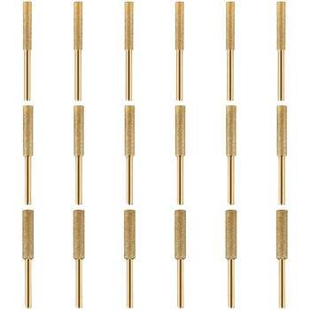 Diamantinė elektrinė pjūklų šlifuoklis, modelis RTF-2106, cilindrinė šlifuoklio galvutė, medžiaga Chrome Corundum/Emery, abrazyvas 120, išorinis skersmuo 4/4.5/5.5 mm