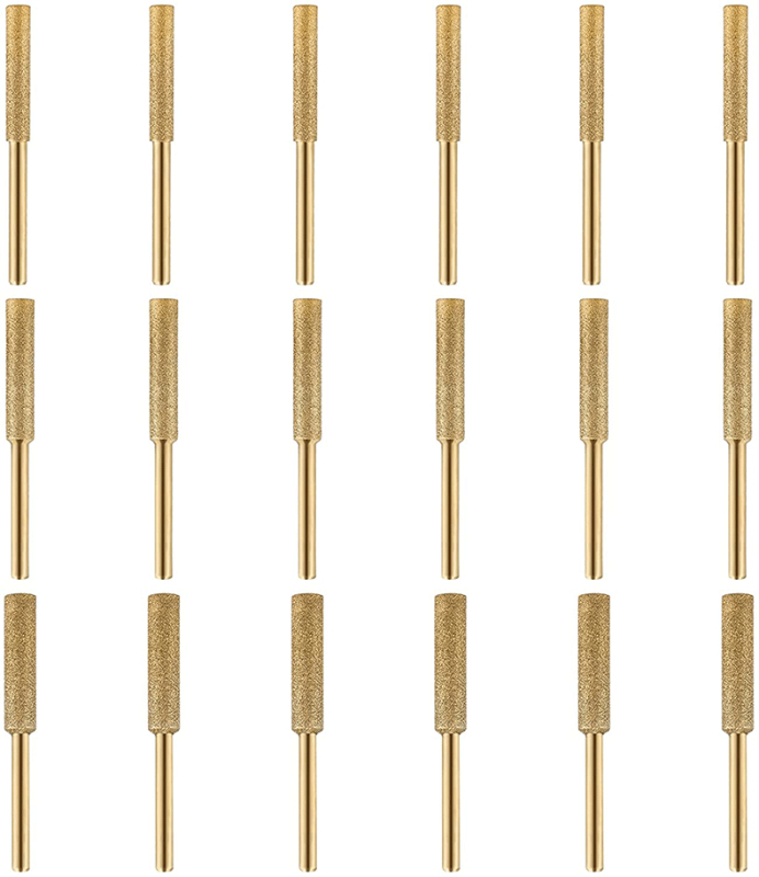 Diamantinė elektrinė pjūklų šlifuoklis, modelis RTF-2106, cilindrinė šlifuoklio galvutė, medžiaga Chrome Corundum/Emery, abrazyvas 120, išorinis skersmuo 4/4.5/5.5 mm