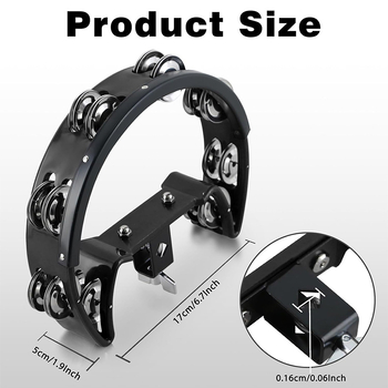 Orff perkusija: rankinis varpelis su klipu ir išplečiamu laikikliu būgnų komplektui, plastmasinis korpusas, tinka 4–6 metų vaikams