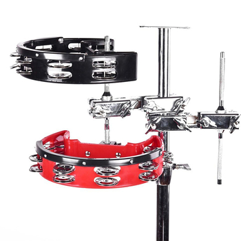 Orff perkusija: rankinis varpelis su klipu ir išplečiamu laikikliu būgnų komplektui, plastmasinis korpusas, tinka 4–6 metų vaikams