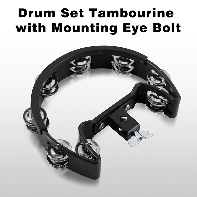 Orff perkusija: rankinis varpelis su klipu ir išplečiamu laikikliu būgnų komplektui, plastmasinis korpusas, tinka 4–6 metų vaikams