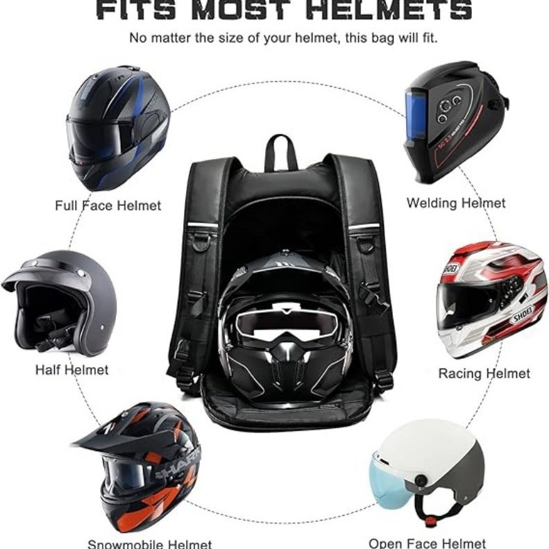 Dviračių/važiavimo kuprinė su vandeniui atsparia medžiaga, universalus, poliesteris, lenkti pečių dirželiai, sportinė kuprinė