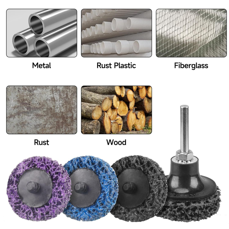 Комплект абразивни дискове за шлайф със система за бърза смяна и двойна тава; корпус от нейлон; TR връзка; кафяв корунд