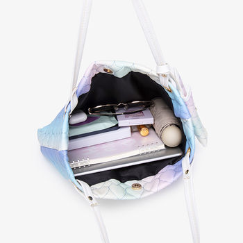 PU medžiagos pečių krepšys, miesto minimalistinis stilius, magnetinis užsegimas, poliesterio pamušalas, vidinė kišenė telefonui, didelė talpa