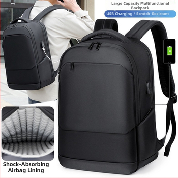 Biznisový batoh na notebook 20-35L, Oxford tkanina, vodeodolný, priehradka na 14-palcový notebook, zakrivené ramenné popruhy