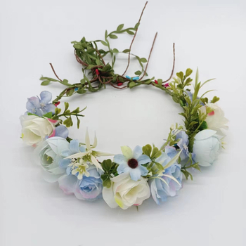 Bandă pentru păr cu design floral, material textil, stil feminin, ambalaj individual, potrivită pentru nuntă și amintiri de călătorie.