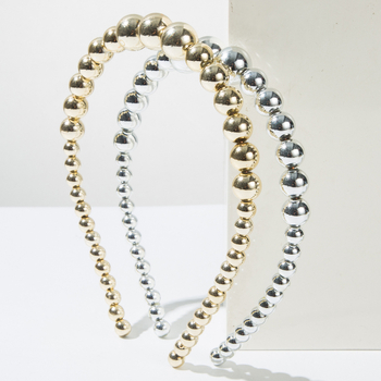 Κορδέλα μαλλιών με μαργαριτάρια (2 τεμάχια) - κράμα, ηλεκτροπλατίωση, γυναικείο αξεσουάρ, μαργαριταρένιες λεπτομέρειες