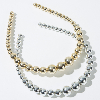 Κορδέλα μαλλιών με μαργαριτάρια (2 τεμάχια) - κράμα, ηλεκτροπλατίωση, γυναικείο αξεσουάρ, μαργαριταρένιες λεπτομέρειες