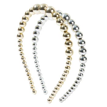 Κορδέλα μαλλιών με μαργαριτάρια (2 τεμάχια) - κράμα, ηλεκτροπλατίωση, γυναικείο αξεσουάρ, μαργαριταρένιες λεπτομέρειες