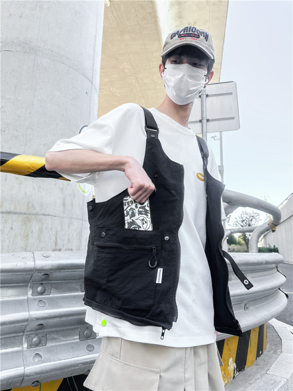 Vyriška pečių rankinė, nailonas, miesto minimalistinis stilius, 2024 m. pavasaris, laisvalaikio kelionės