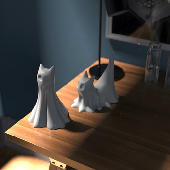 Μορφή σιλικόνης για Halloween διακοσμήσεις — φάντασμα γάτας κούκλα, μη κανονικού σχήματος, καλούπι γύψου/κεριού, καλούπι για κέικ