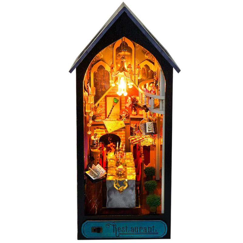 Дървен DIY архитектурен модел на къщичка — ръчно сглобяем, персонализируем според чертежи, за възраст 14+