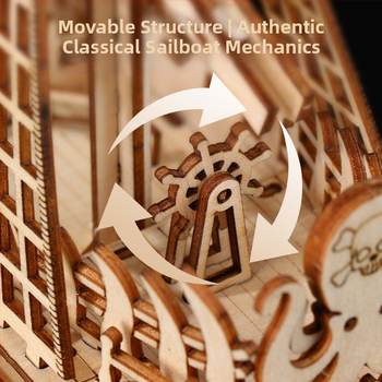 Ξύλινο 3D παζλ – μοντέλο Ολλανδού, DIY εκπαιδευτικό παιχνίδι για ηλικίες 7–14, κατασκευασμένο στο Zhejiang