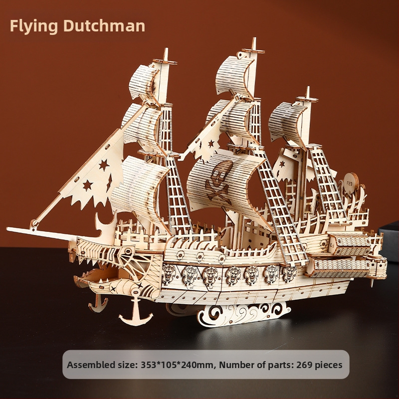 Drevená 3D skladačka – holandský model, DIY vzdelávacia hračka pre 7–14 rokov, vyrobené v Zhejiang