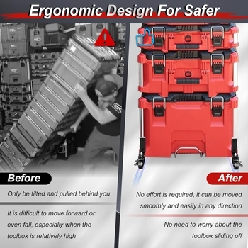 Μπροστινό τροχό-κάστερ για εργαλειοθήκη, σετ 2 τεμαχίων από ανοξείδωτο χάλυβα