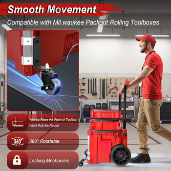 Μπροστινό τροχό-κάστερ για εργαλειοθήκη, σετ 2 τεμαχίων από ανοξείδωτο χάλυβα