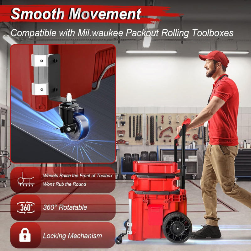 Predný koliesko-kaster set z nehrdzavejúcej ocele, 2-dielna sada pre rolovacie skrinky