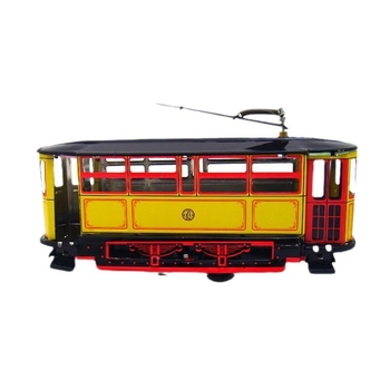 Ms638 Paya tramvaj – vintage rekvizit za fotografiju, limeni model od tin-plata; šifra proizvoda Ms638; pogodno za krajolise, gradske trgove, ured i hotel; pakiranje karton