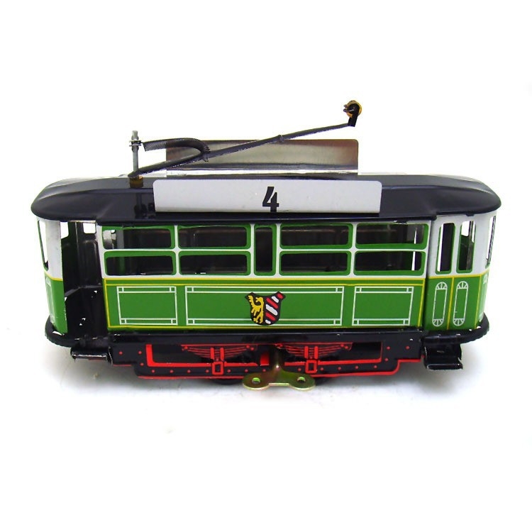 Ms638 Paya tramvaj – vintage rekvizit za fotografiju, limeni model od tin-plata; šifra proizvoda Ms638; pogodno za krajolise, gradske trgove, ured i hotel; pakiranje karton