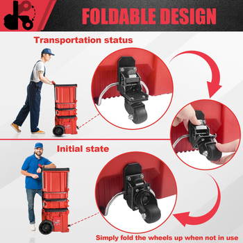 Σετ εμπρόσθιων τροχών για εργαλειοθήκη – Ανοξείδωτο ατσάλι, για άλλες εφαρμογές, Μάρκα: Άλλο