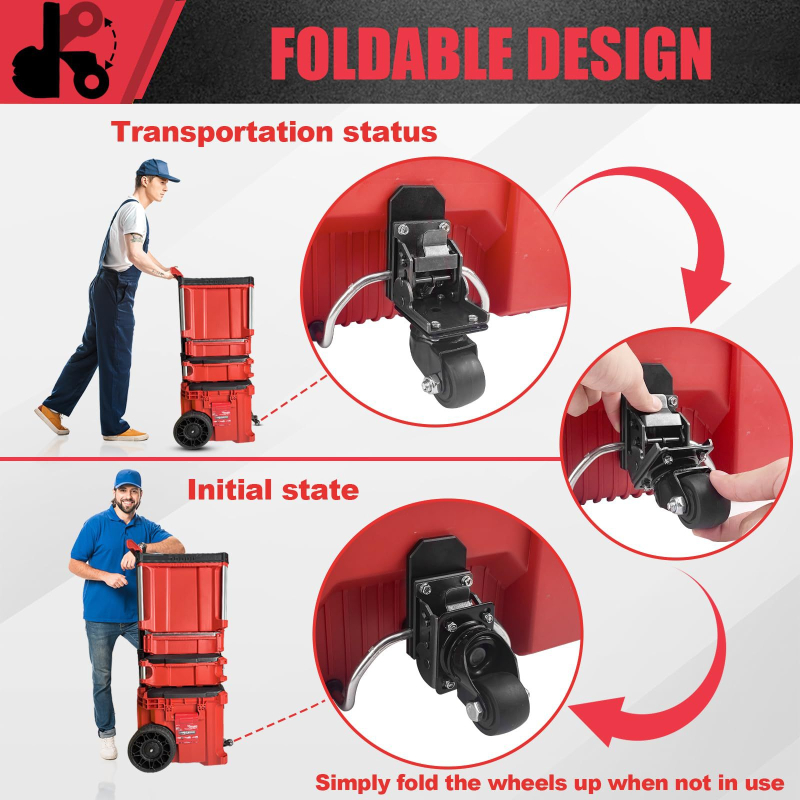 Predný kolieskový set pre skrinku na náradie – Nerezová oceľ, pre iné použitie, Značka: Iné