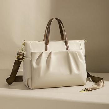 Qinghe Τσάντα λαπτοπ για γυναίκες, 14 ιντσών συμβατότητα, νάιλον, μονόχρωμη, επένδυση πολυεστέρα, αναπνεύσιμη, αδιάβροχη, πολύ ελαφριά