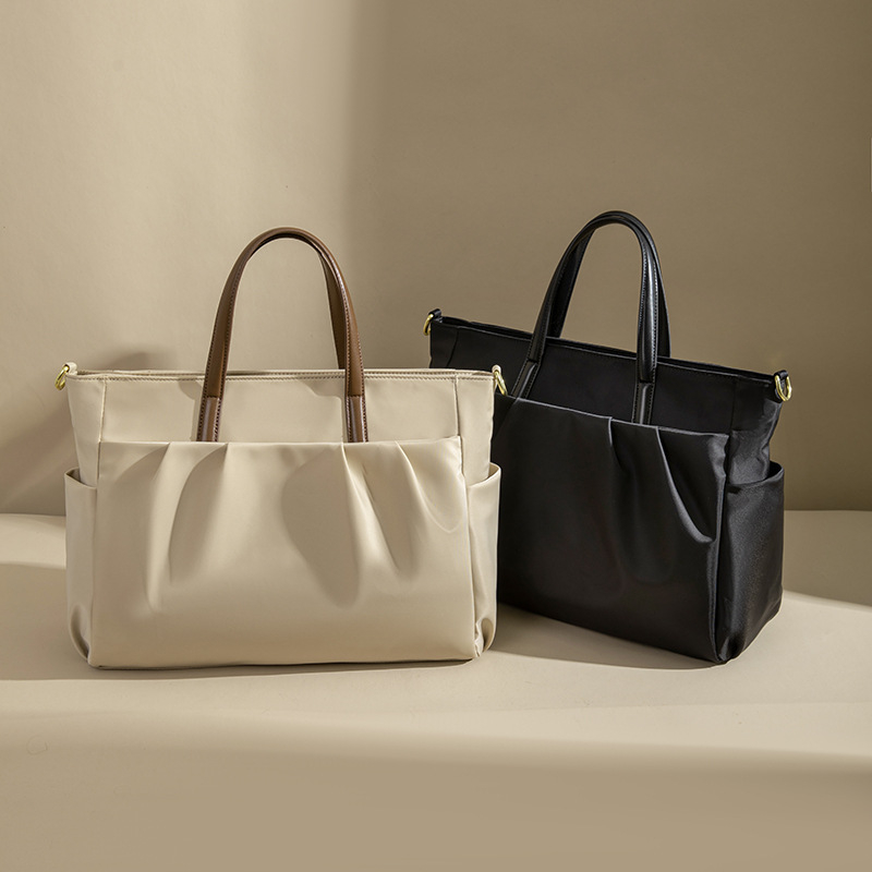 Qinghe Τσάντα λαπτοπ για γυναίκες, 14 ιντσών συμβατότητα, νάιλον, μονόχρωμη, επένδυση πολυεστέρα, αναπνεύσιμη, αδιάβροχη, πολύ ελαφριά