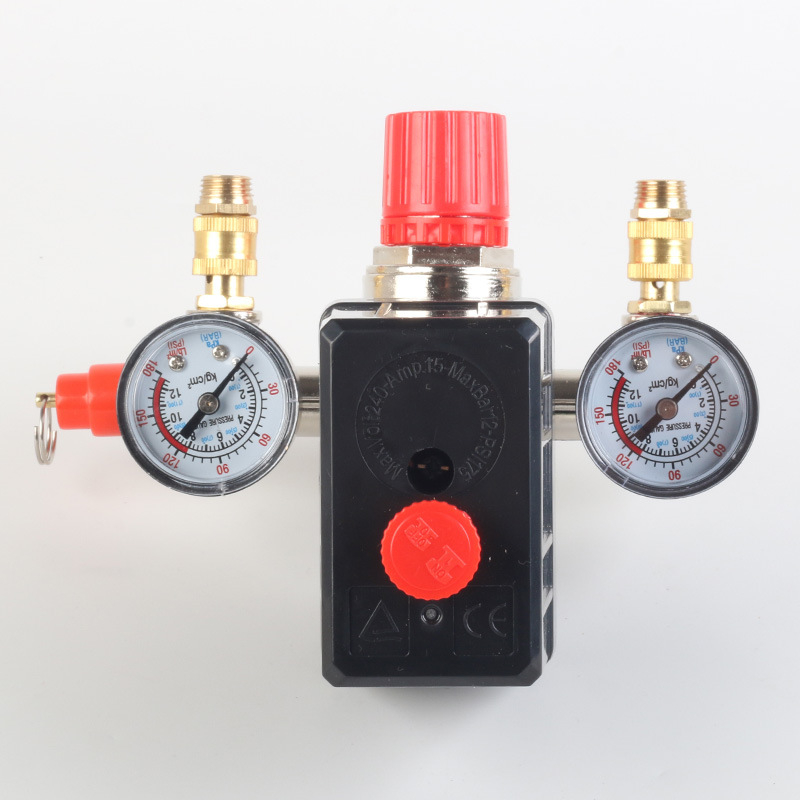 Регулатор налягане и превключвател за въздушен компресор — автоматичен контролер, 90–120 PSI, литой алуминий, Reapply