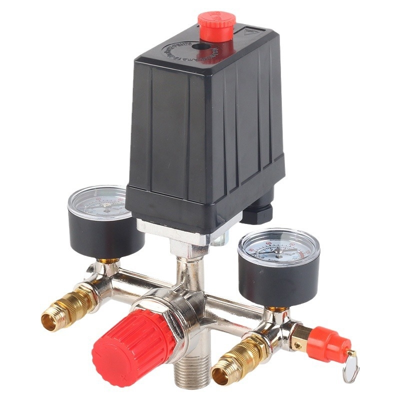 Регулатор налягане и превключвател за въздушен компресор — автоматичен контролер, 90–120 PSI, литой алуминий, Reapply
