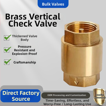 Horizontalni bakreni provjerni ventil s oprugom, za vodovod, jednostrani protok, hidrauličko upravljanje