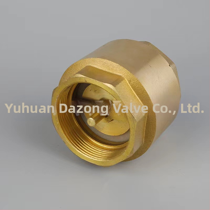 Хоризонтален меден пружинен обратен клапан за водоснабдяване, еднопосочен, хидравлично задвижване