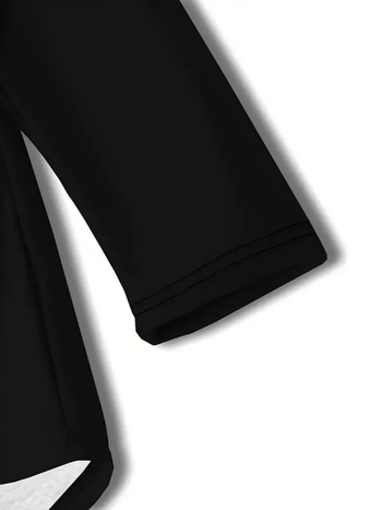 Γυναικείό άνετο φούτερ με κουκούλα και βελούδινο εσωτερικό, εκτύπωση με γράμματα, πλεκτό ύφασμα πολυεστέρα με 5% σπαντέξ, μακριά μανίκια.