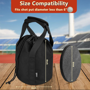 Shot Put τσάντα – φορητή πολυεστερική τσάντα με χειρολαβή, πολυλειτουργική για ταξίδια και αποθήκευση μπάλας shot put