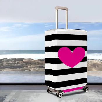 Κάλυμμα προστασίας αποσκευών με σχέδιο καρδιάς, πολυεστερικό υλικό, χωρητικότητα 20-35 L, πολυεστερική επένδυση, ταξίδι αναψυχής