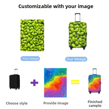 Κάλυμμα προστασίας αποσκευών με σχέδιο καρδιάς, πολυεστερικό υλικό, χωρητικότητα 20-35 L, πολυεστερική επένδυση, ταξίδι αναψυχής